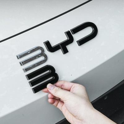 For BYD SEAl HAN SONG YUAN DOLPHIN ATTO 3 Accessories Car Front Bumper Emblem Badge Decal Black Carbon Logo Refit Sticker