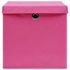 VidaXL Boîtes de rangement avec couvercles 4 pcs 28x28x28 cm Rose