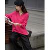 Demana Spring Color Philosophy V-Neck Knit Top