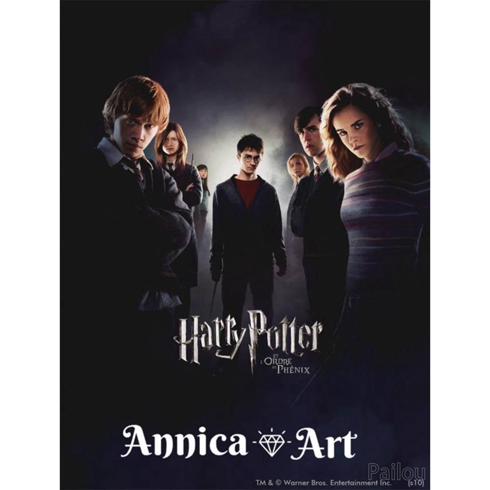 Harry Potter Cartoon Stich Bilder Set Künstliche Leinwand Hogwarts Schule Mosaik Stich 5d Diy Vollbohrer Diamantmalerei Kunst