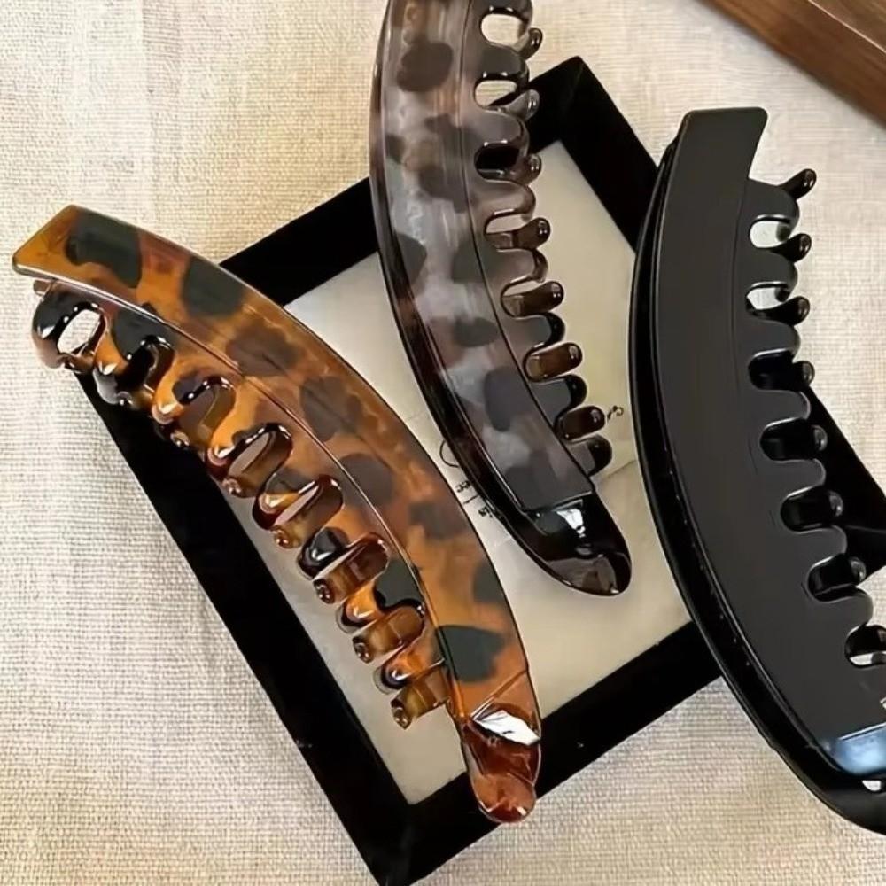 Velké želvovinové sponky do culíku Plastová banánová spona do vlasů Denní