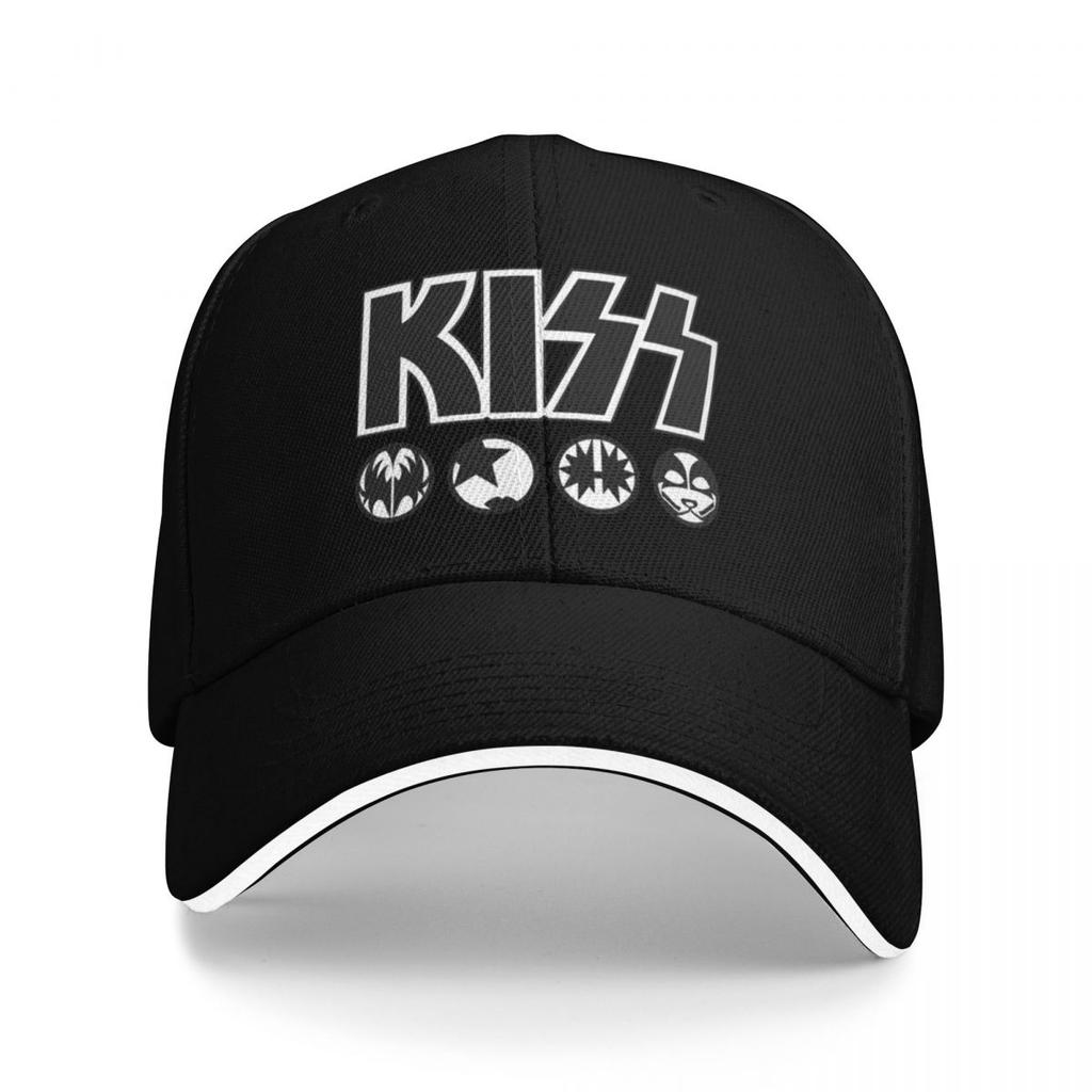 Mitglieder KISS Rockband Design Camping Baseballkappen Für Herren Personalisiert Männlich Strand Sonnenhut Hip Hop Trucker Cap