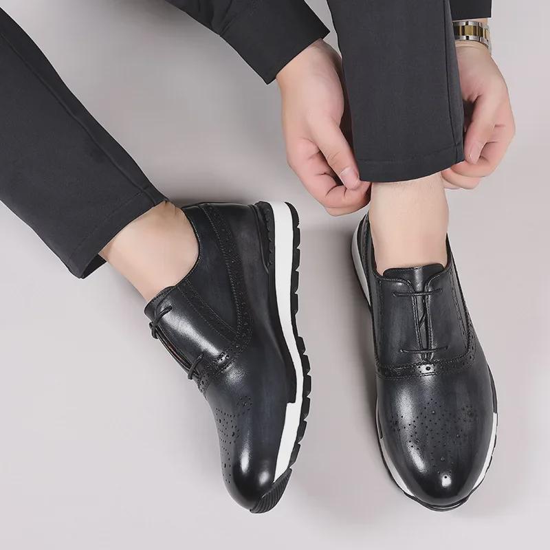 Men's Genuine Leather Casual & Business Fashion Sports Shoes