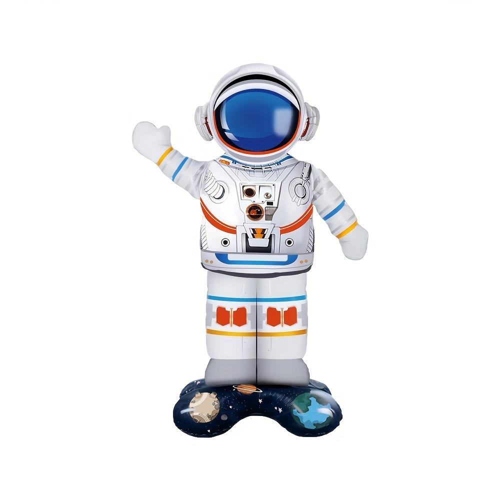 1 Piece Standing Astronaut, Standing Rocket Aluminum Foil Balloon, Suitable for Birthday Parties, Space-Themed Parties, and Birthday Other