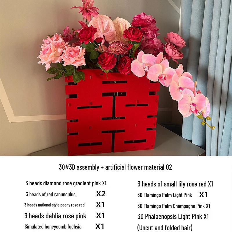 Romantic Wedding Aisle & Table Flower Arrangement: Floral Art Bouquet and Ornaments