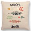Feather Pattern Decorative Letters Cushion Cover Beautiful Word Be Brave Kind Dream Home Decor Sofa Throw Pillow Case