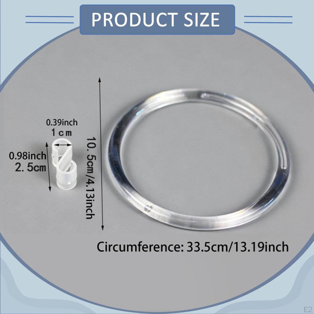 3x Gridwall Shelf Rings, Photo Hanging Display Pictures Decor DIY with S Hook, Wall Grid