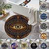 1pc Recognized Freemasonry Round Carpet Painted Printed Circular Carpet, Home Door Mat, Outdoor Travel Protection Carpet
