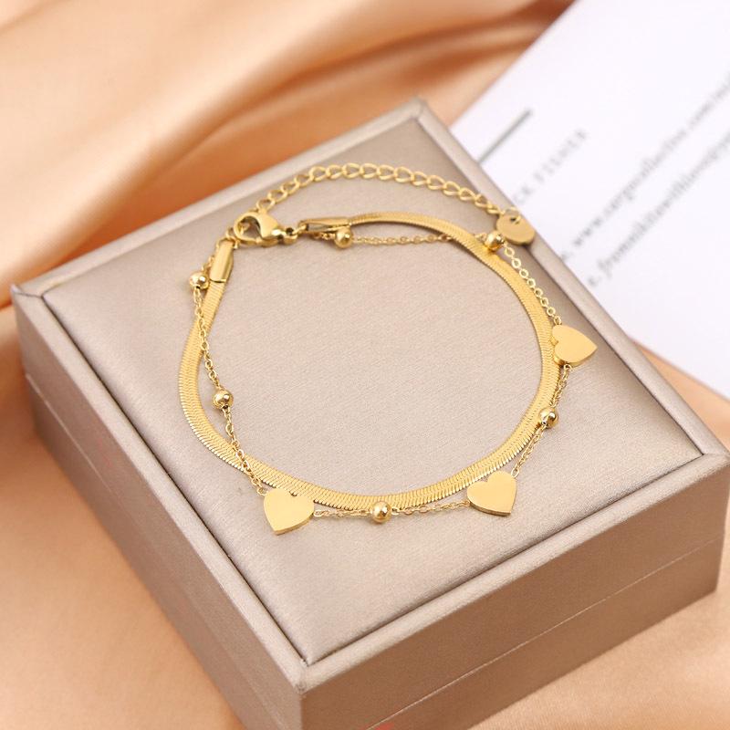 

Элегантный женский браслет из титановой стали - Стильный, Высококлассный дизайн, Легкая роскошь, Универсальный модный аксессуар