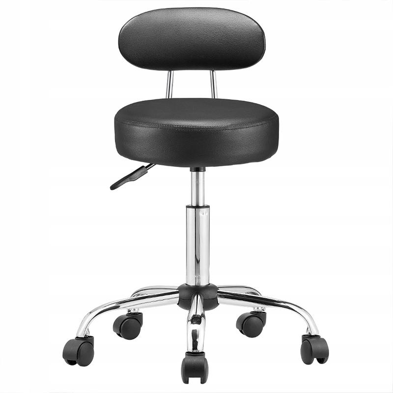 LUNA cosmetic chair on wheels, white, for the SALON