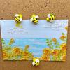 Cartoon Bee Resin Pushpins - 30-Piece Box