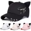 Wrench Blade Five Pointed Star Cat Ear Baseball Cap Women Cute Outdoor Travel Hat Fashion Hip-hop Hats Outdoor Sun Protection Versatile Caps