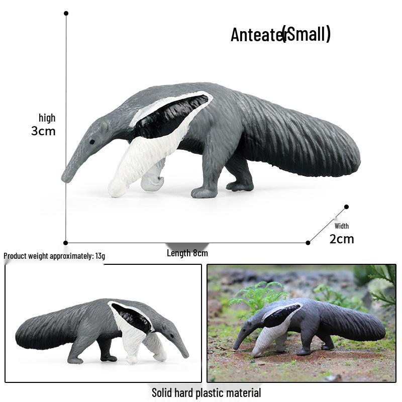 Wild Safari Animal Figurines: Giraffe, Elephant, Rhinoceros, Brown Bear, Tiger, Lion, Leopard, Hippopotamus - Solid Cognitive Toys