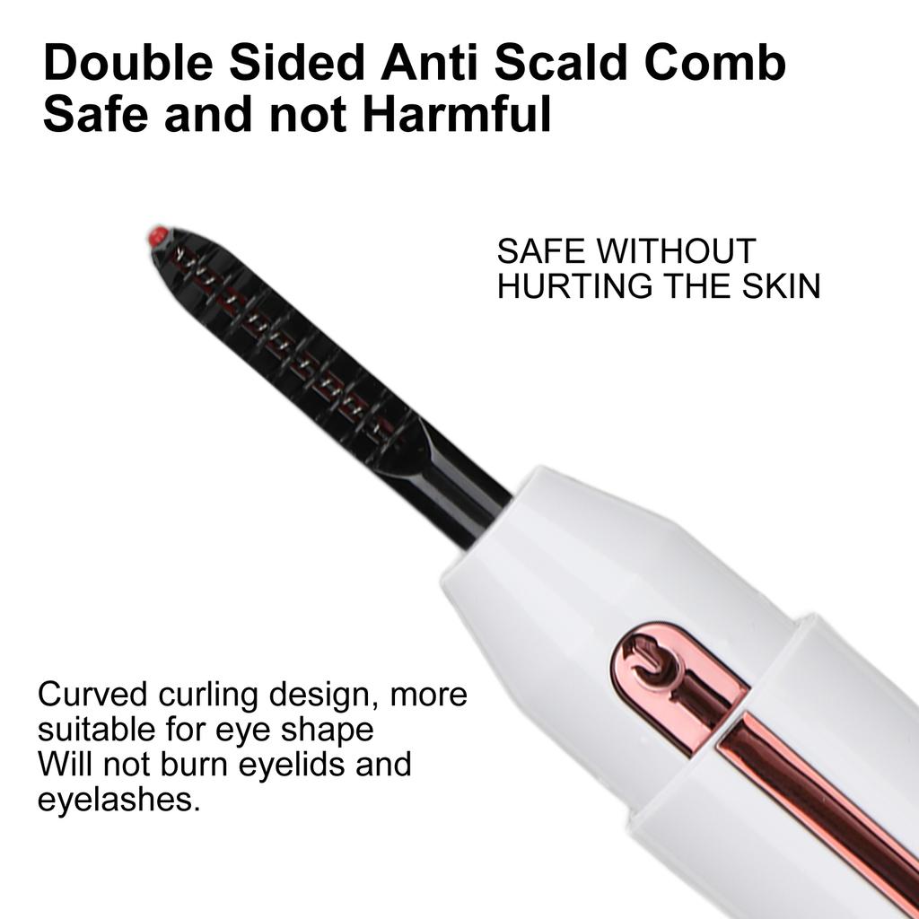 Electric Eyelash Curler USB Rechargeable Eyelash Curling Tool for False Eyelashes Natural Eyelashes