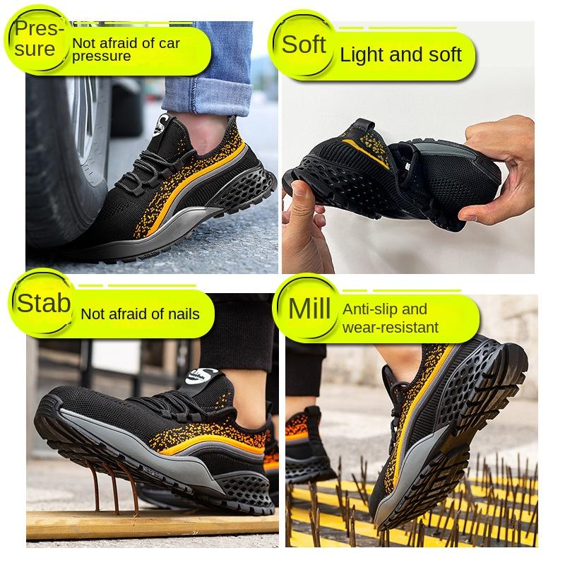 Labor Insurance Shoes Men's Summer Anti-smashing and Anti-piercing Steel Head Shoes Work Shoes
