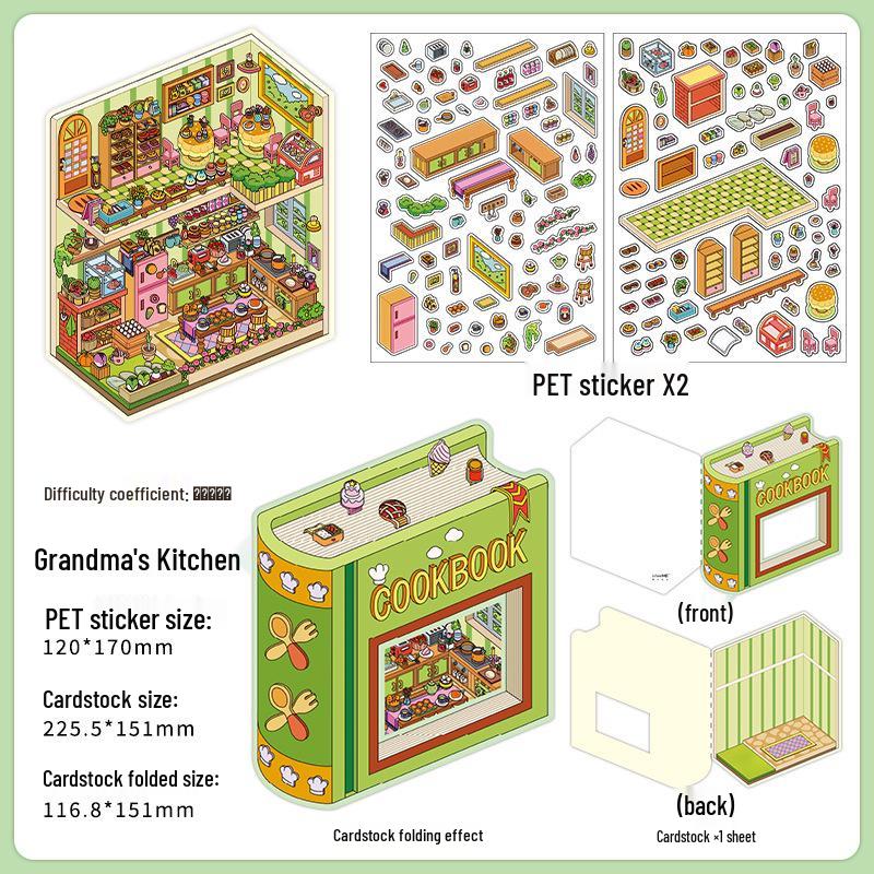 Infeel.Me 2.5D Scenery Stickers - 6th Edition Student Miniature Decoration Stickers