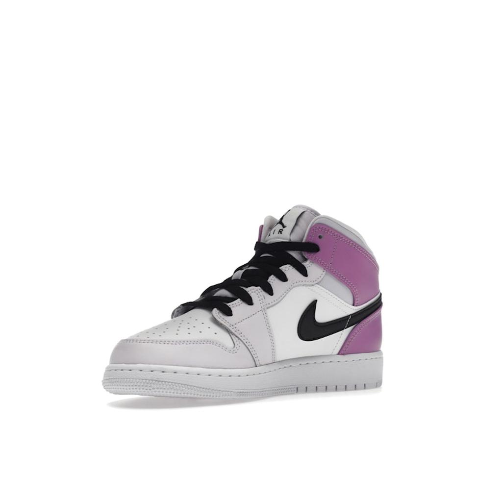 Dětské tenisky Air Jordan 1 Mid GS Barely Grape Fialová Černá Bílá DQ8423-501