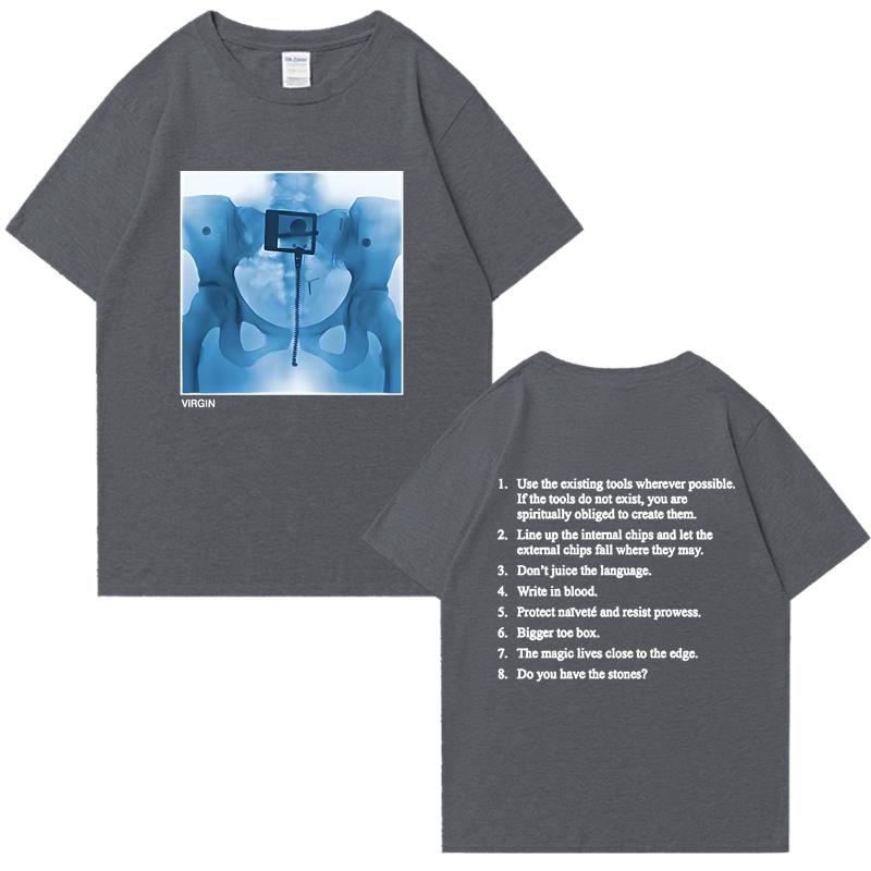 Fashion 2025 Virgin Album Double Sided Print Tee shirt Lorde Singer Graphic short sleeve Men Women t-shirts 100% Cotton Unisex