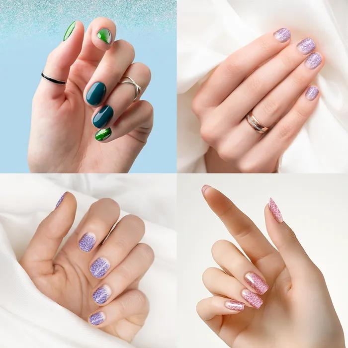 

Люси и Ройс Глиттер Лайн Полуотвержденные Гелевые Наклейки для Ногтей 6 видов (Выберите 1) Bling Sand / LR 112