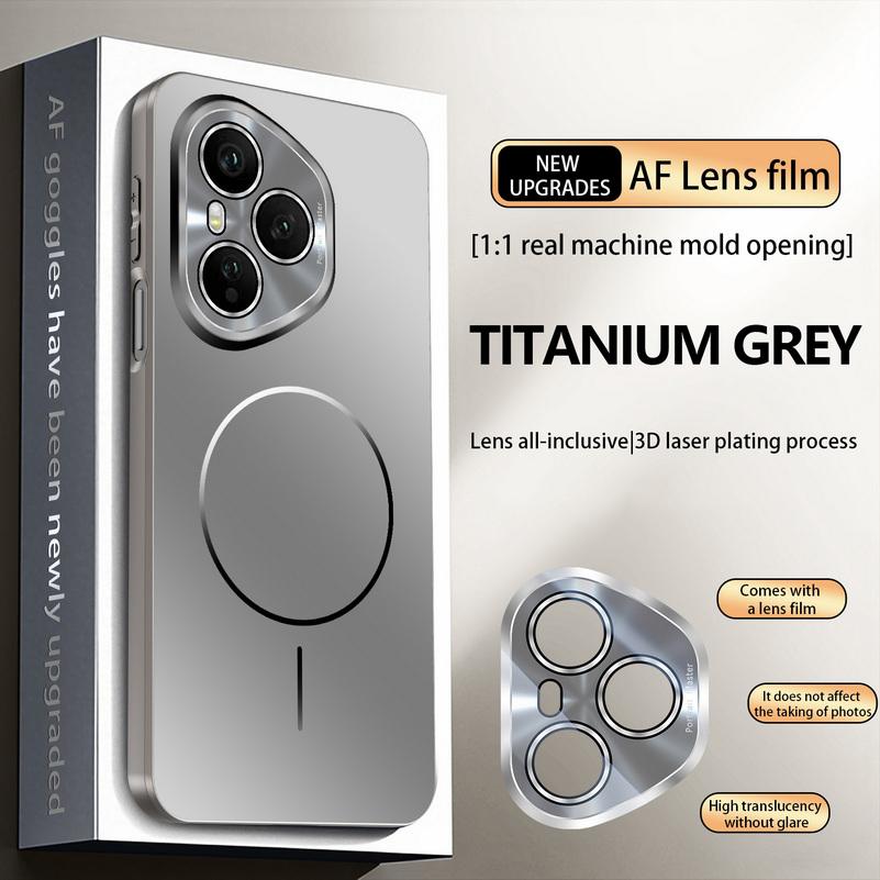 Micro-frosted ice feeling Explosion-proof All-inclusive Lens Magnetic Ring Case For Honor 400 Pro Honor400 Slim Protect Cover