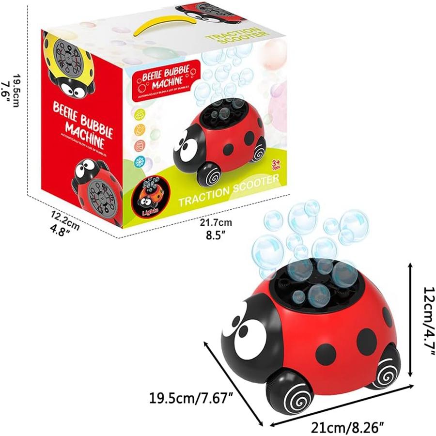 

Ladybug Bubble Machine For Kids Electric Bubble Blower Outdoor Fun Summer Party Birthday Present Plaything Automatic Blower Kids Plaything