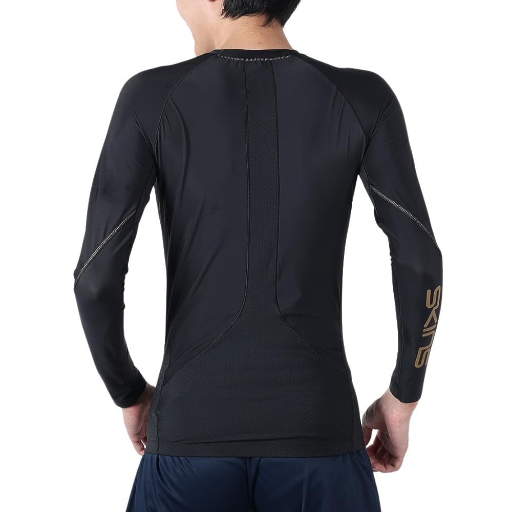 Skins Stretch Body Care Compression Long Size 18121510 Shirt, Wear, SERIES-5, Sleeve, Men's, Black, M,