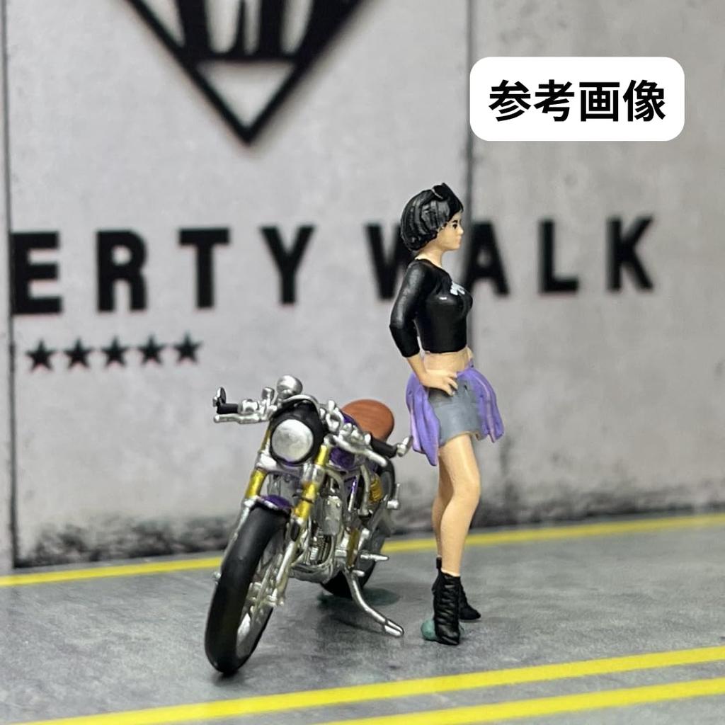 Moreart 164 Miniature Figure & Motorcycle Set MO222192 Model Girl Model Diorama Miniature Car [Used]