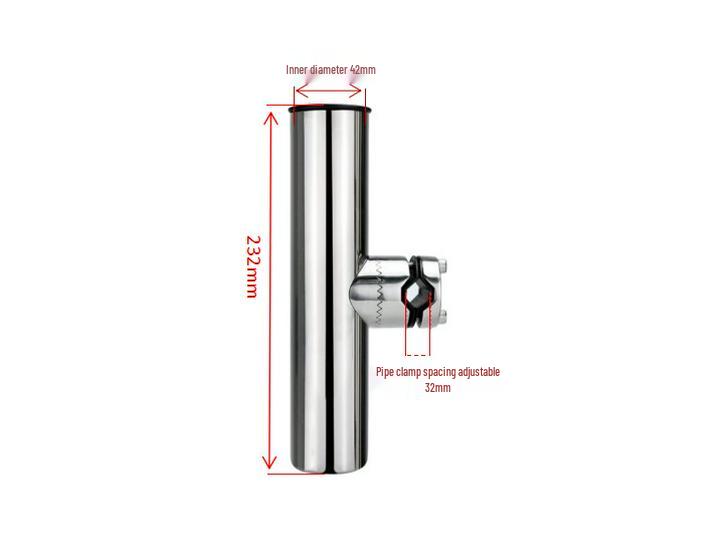 Stainless Steel Fishing Rod Holder for Boats - Professional Yacht & Speedboat Tackle Tool.