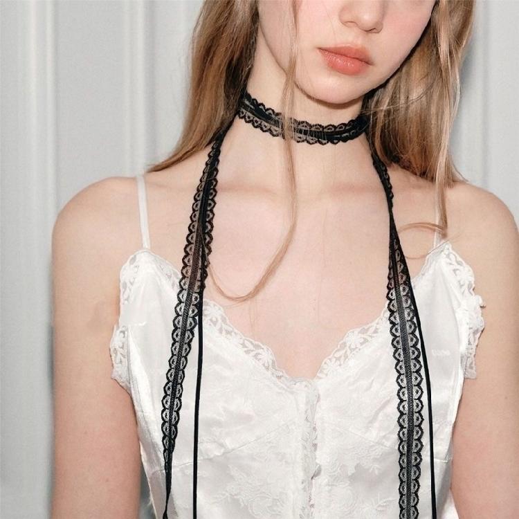 Vintage Ladies Scarf Nightclub Party Evening Dress Scarves Hollows Scarf for Daily Commutes and Meetings