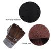 Fine Pigskin Gloves Winter Thicken Fleece Warm Men's Leather Mittens Gloves