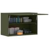 Wall Mounted Garage Cabinet with Gas Spring Door Olive Green