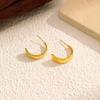 Hot Selling 18K Gold Titanium Steel Earrings Luxury Premium 316 Stainless Steel Stud Earrings Minimalist Tarnish Free Ear Jewelry