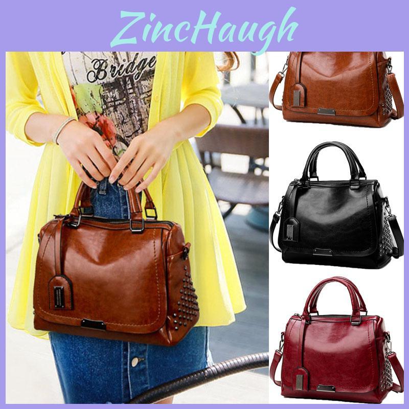 Elegant Women's Pu Leather Shoulder Bag With Soft Material And Retro Design