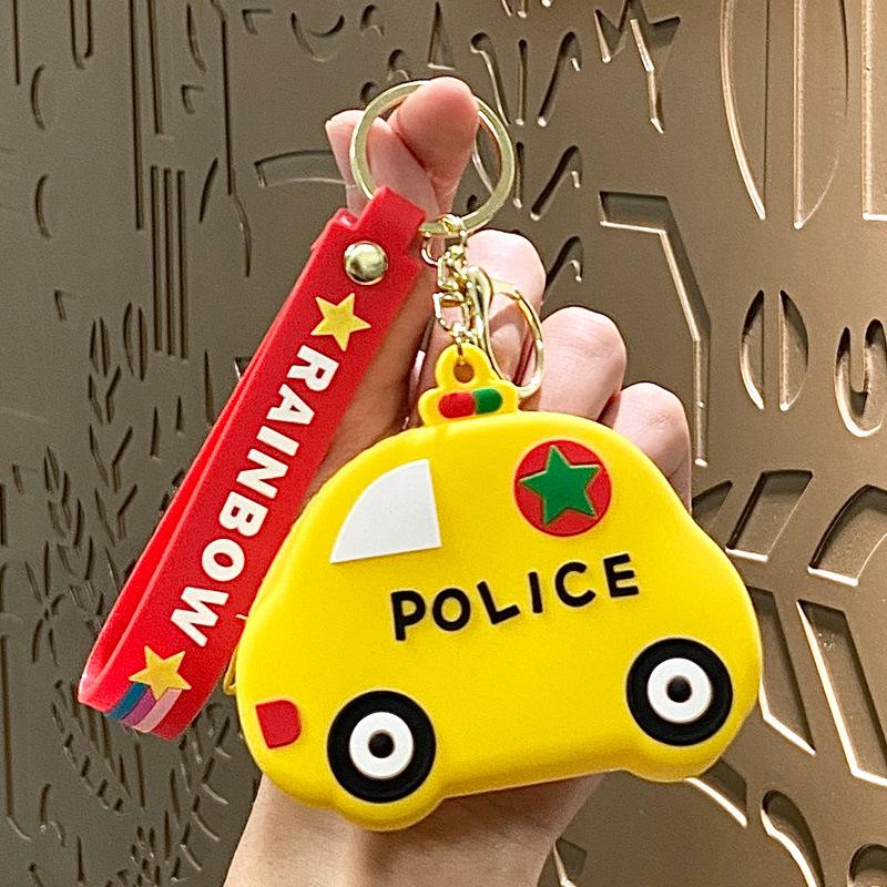 Cute Cartoon Silicone Coin Purse for Kids - Zipper Pouch, Keychain, Backpack Pendant, Bluetooth Earphone Bag