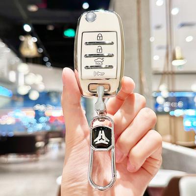 For Kia Ceed Cerato Forte Seltos Rio Optima Sportage Sorento Soul Tpu Shell Fob Flip Remote Control Protector Car Key Case Cover