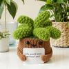 Crochet Cactus Potted Plants, Handmade Knitted Cactus for Home Office Car Decoration, Decorative Plants for Lasting Beauty, Gift for Women Family