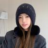 Thickened Knitted Cap Warm Ear Protection Cap Velvet Earmuffs Cap  for Women