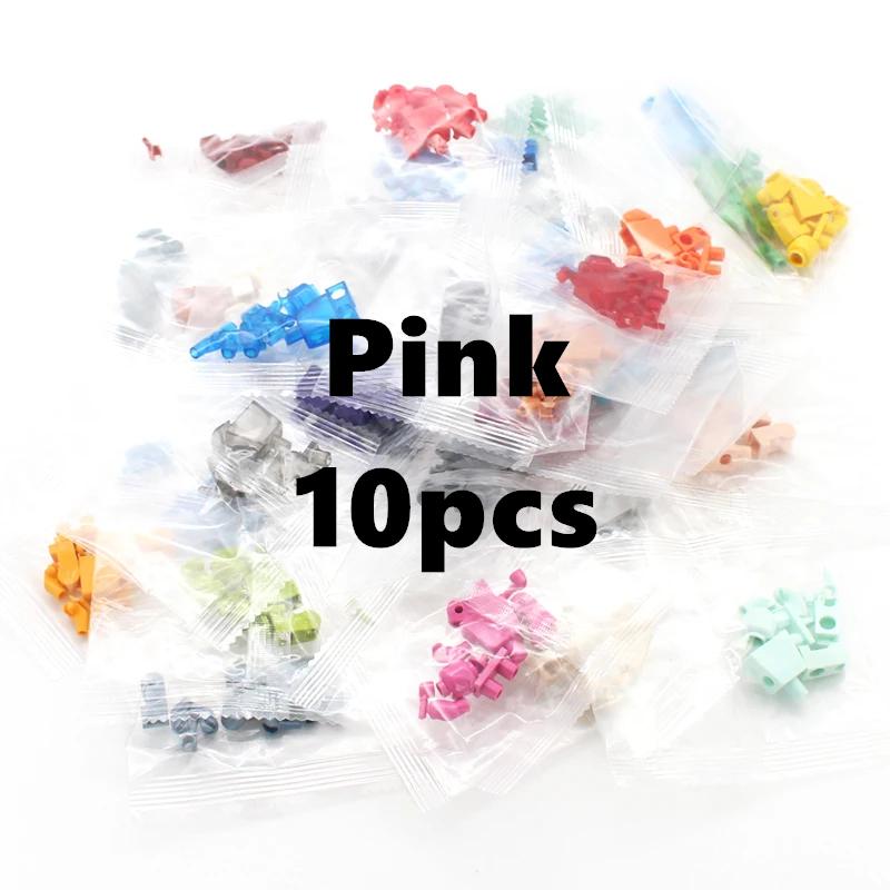 

10 шт./лот Строительные блоки Однотонный Мини-кубик для куклы Без принта 40 цветов Фигурки Кирпичики MOC Аксессуар Дисплей Игрушка Детский подарок розовый