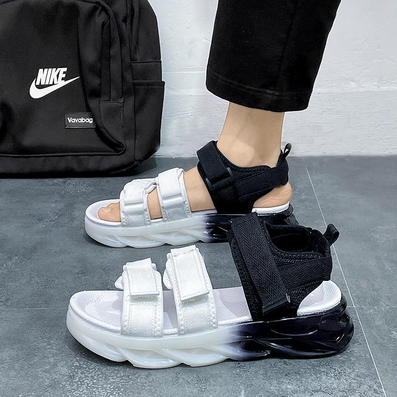 Neue Mode Blaue Herren Sommer Sandalen Trendiges Design Jelly Plateau Sandalen Herren Outdoor Bequeme Rutschfeste Strandsandalen Frau