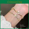 Zirkon Blumen Charm Armband für Damen mit luxuriösem Finish und für den täglichen Gebrauch