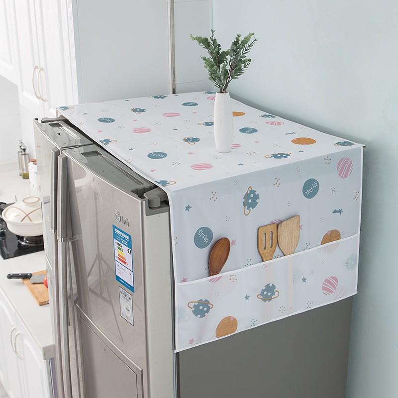 PEVA Waterproof Dustproof Refrigerator Cover & Storage Bag for Single/Double Doors