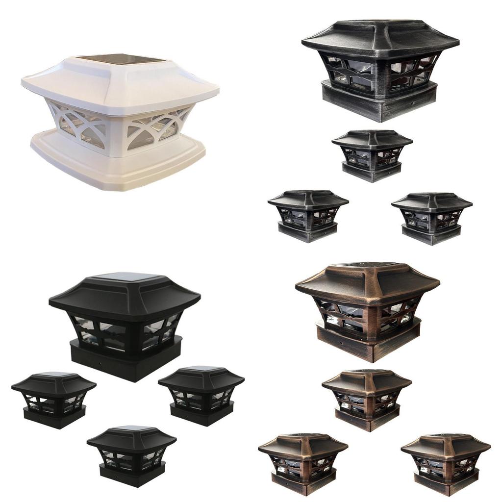 Solar Post Lantern With Led Light For Garden Pathway Outdoor Yard Decor