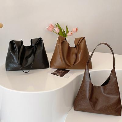 Stylish and Simple Large-capacity Tote Bag Women's 2025 New Korean Version Trendy Personalized Ins Commuter Shoulder Bag