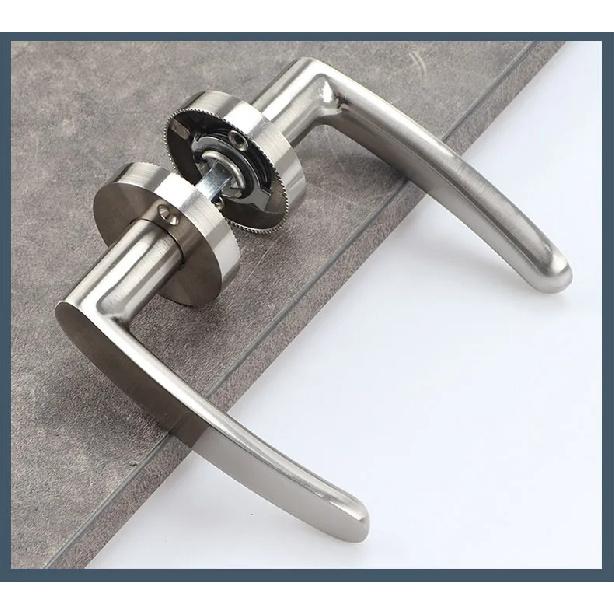 Door Handle Door Handle Lock Square Slot Privacy Mask Interior Bedroom Room Bathroom Three-bar Ball Lock Hardware