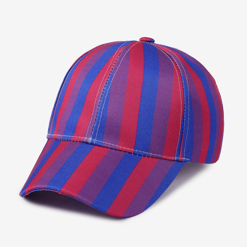 Unisex Rainbow Pattern Baseball Hat With Breathable Twill Fabric For Sun Protection