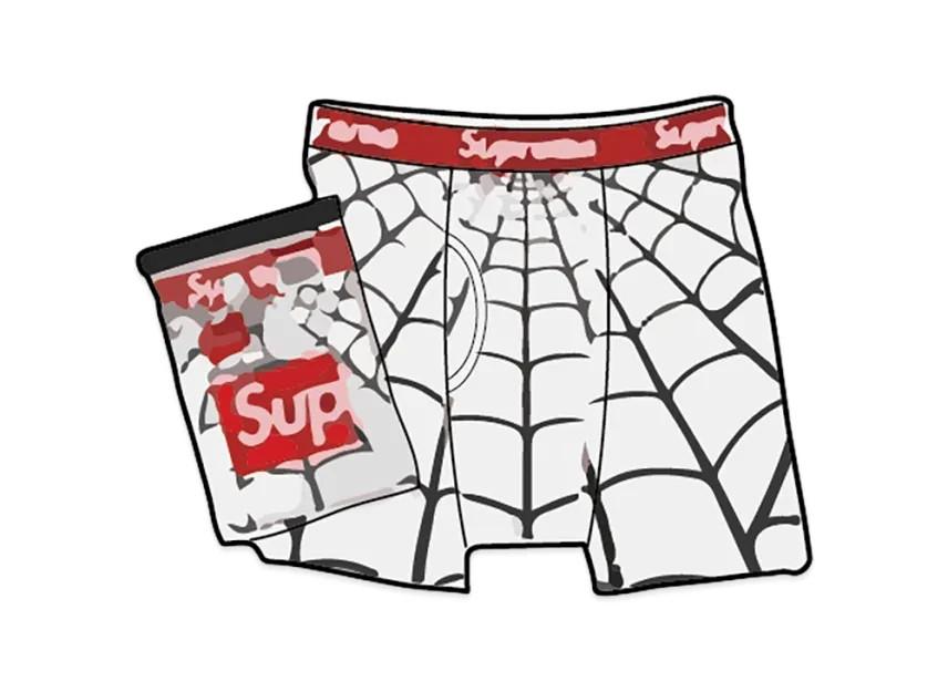 811920 Supreme x Hanes Spider-Man Boxer Briefs (2 Pack)  White L