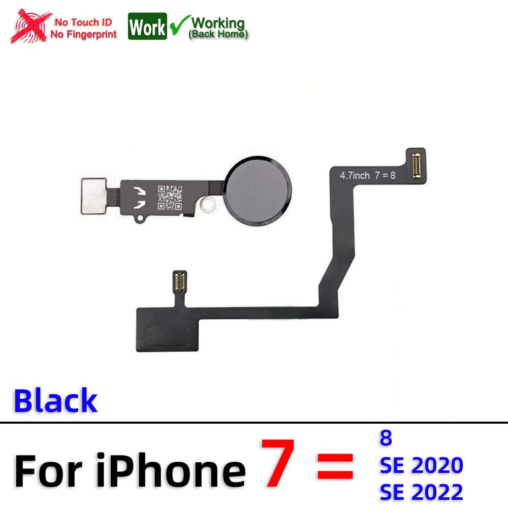 AiinAnt Return Back Home Button Flex Cable For iPhone 6 6s 7 8 Plus 5s SE Connector Phone Parts Repair No Touch ID