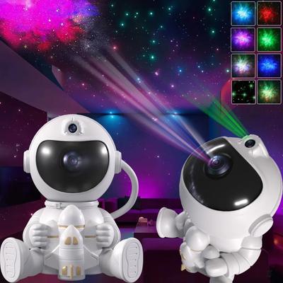 1 proyector de estrellas y galaxia, luz LED de noche, lámpara de astronauta con cielo estrellado para decoración de dormitorio, hogar, regalos decorativos para niños