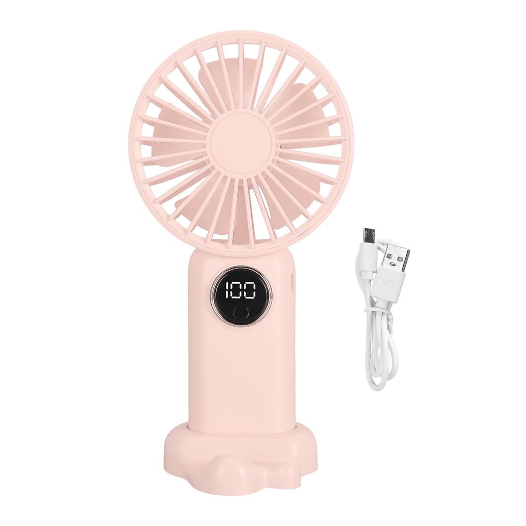 Handheld USB Fan with Base  Gears Wind Brushless Motor Rechargeable Silent Cooling Fan for Home Dor