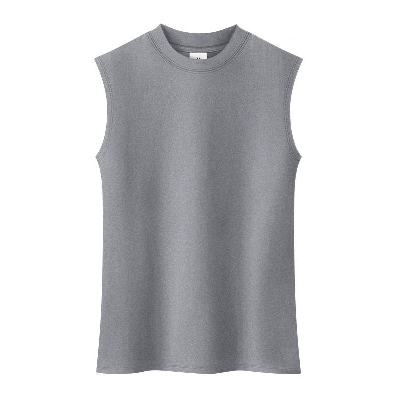 Damen Ärmelloses Baumwoll-Camisole mit hohem Kragen - Slim Fit Sommer 2022 Trend